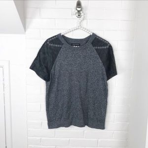 Banana Republic Sweater with Black Leather SS